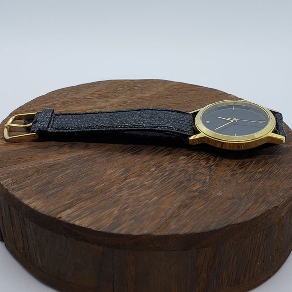 Genuine Leather Quartz Watch Diamond 12 Hour Mark - Picture 4 of 10